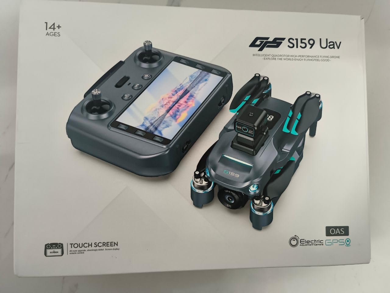 Drone 4K con controller dello schermo, drone quadricottero RC FPV WiFi 5G per adulti, drone GPS intelligente con 50 minuti di tempo di volo più lungo, prevenzione degli ostacoli, decollo/atterraggio con un tasto, Follow Me e scheda SD 8G inclusa