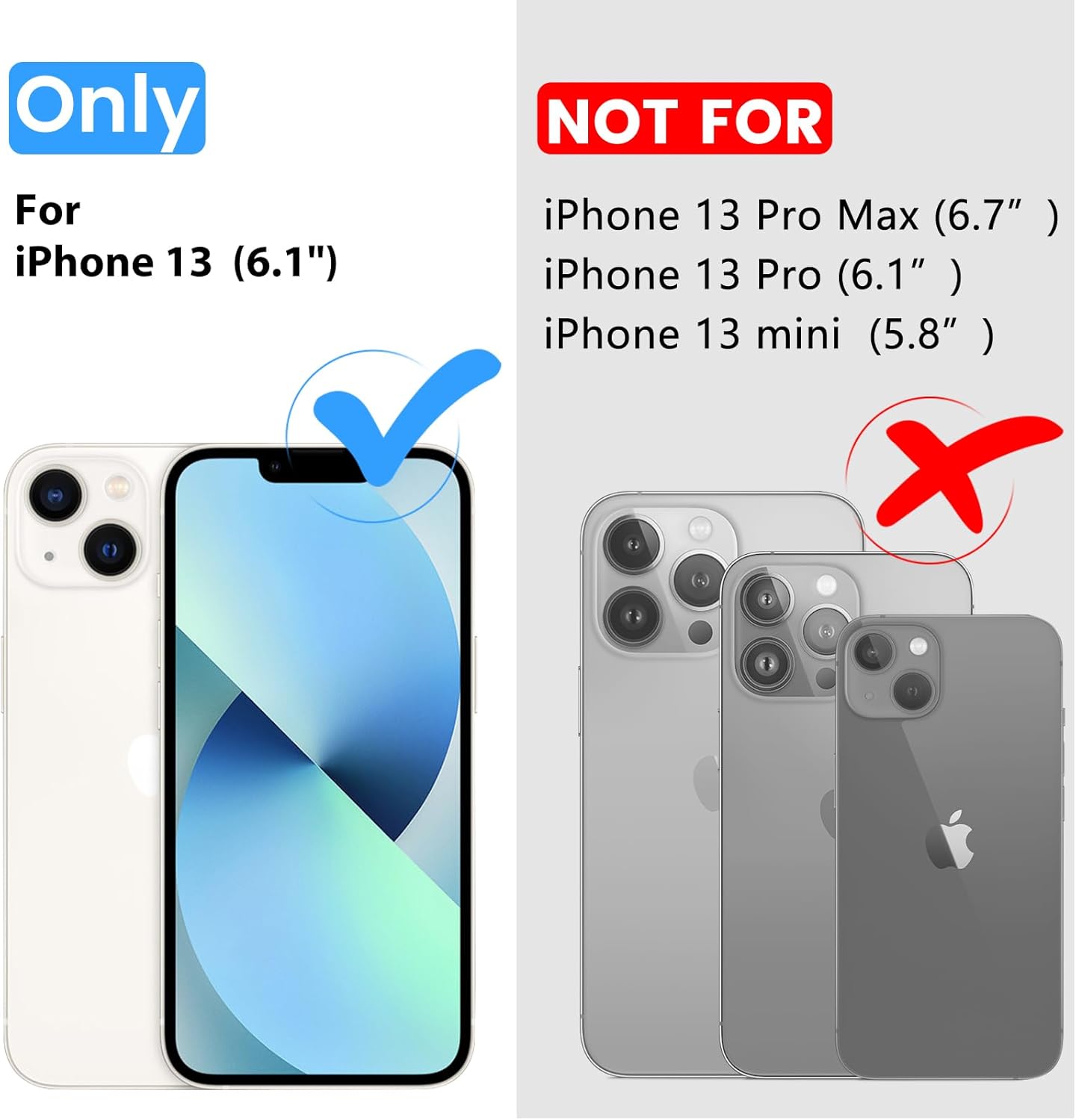 Temdan for iPhone 13 Case Clear, [Compatible with Magsafe][Anti-Yellowing][Military-Grade Protection] Shockproof Slim Phone Case for iPhone 13, Clear