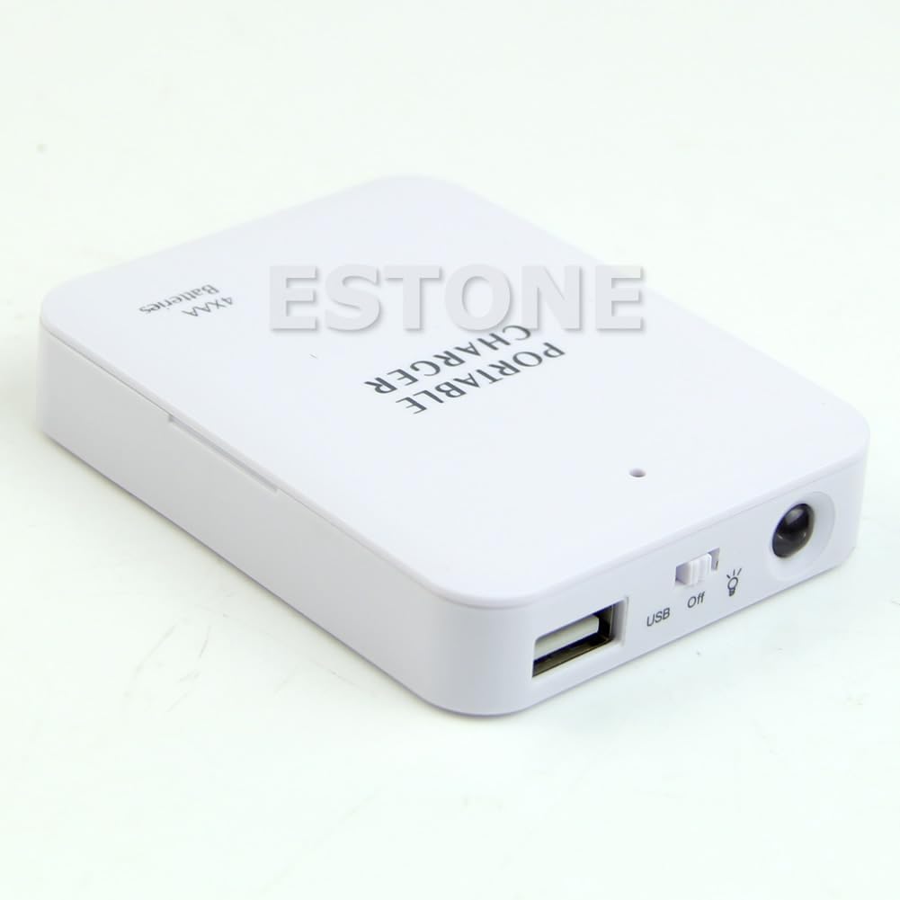 1 batterie externe USB, 4 piles AA, chargeur d'urgence pour étui et téléphone portable
