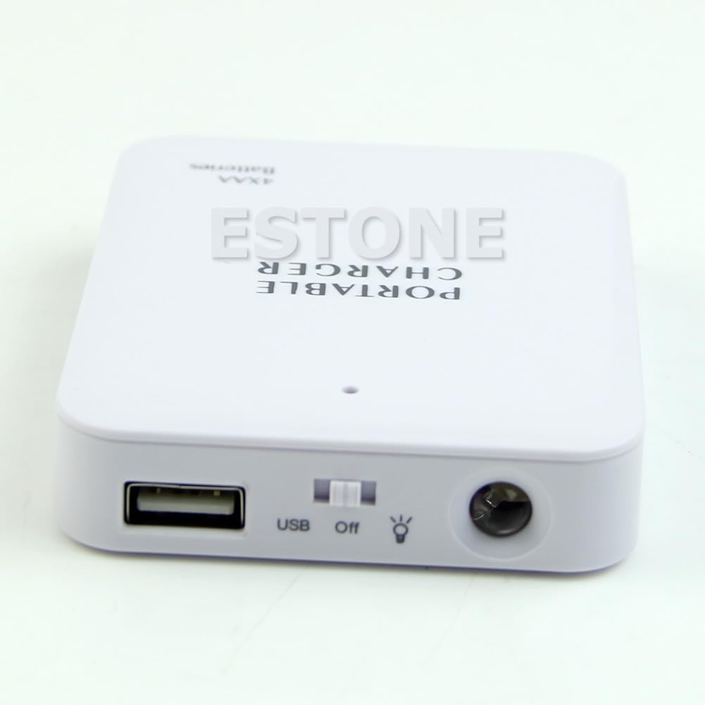 1 batterie externe USB, 4 piles AA, chargeur d'urgence pour étui et téléphone portable