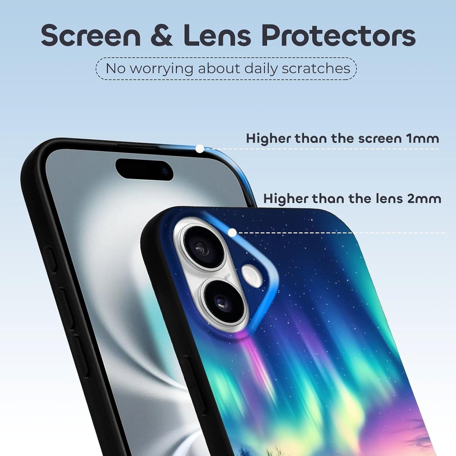 Northern Lights Compatible for iPhone 16 Plus Case Soft Protective Phone Case Phone Cover Women Men · v2