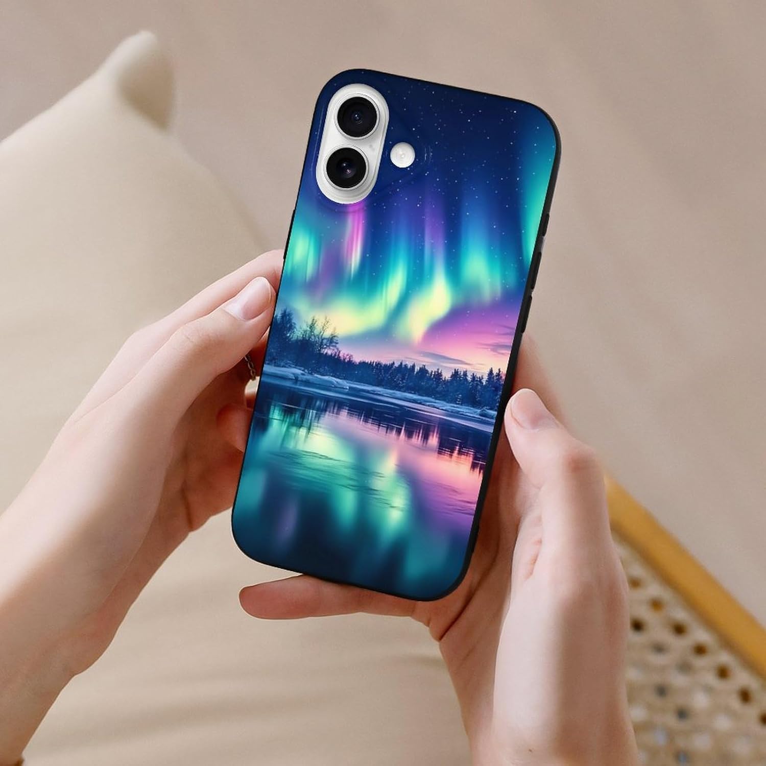 Northern Lights Compatible for iPhone 16 Plus Case Soft Protective Phone Case Phone Cover Women Men · v2