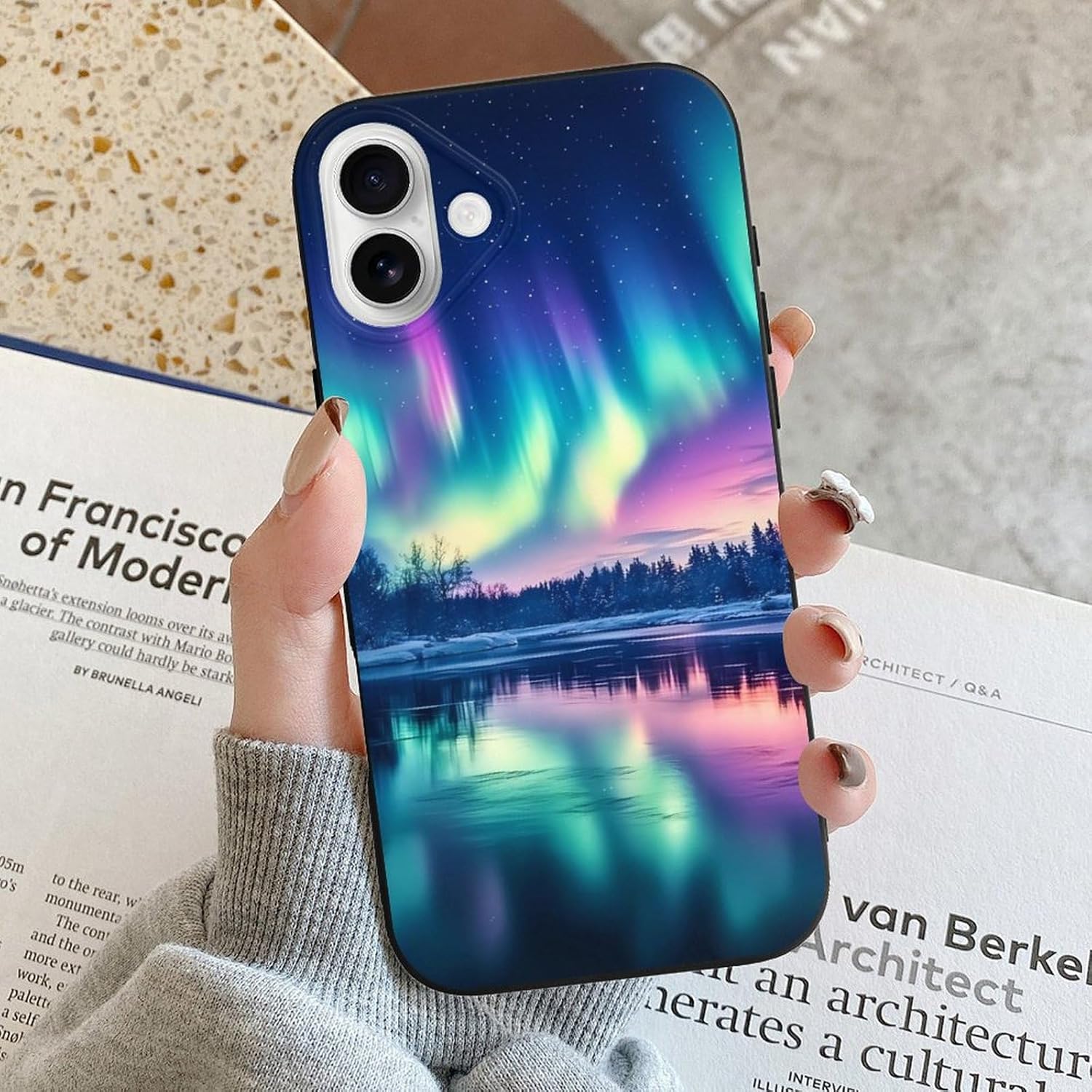 Northern Lights Compatible for iPhone 16 Plus Case Soft Protective Phone Case Phone Cover Women Men · v2