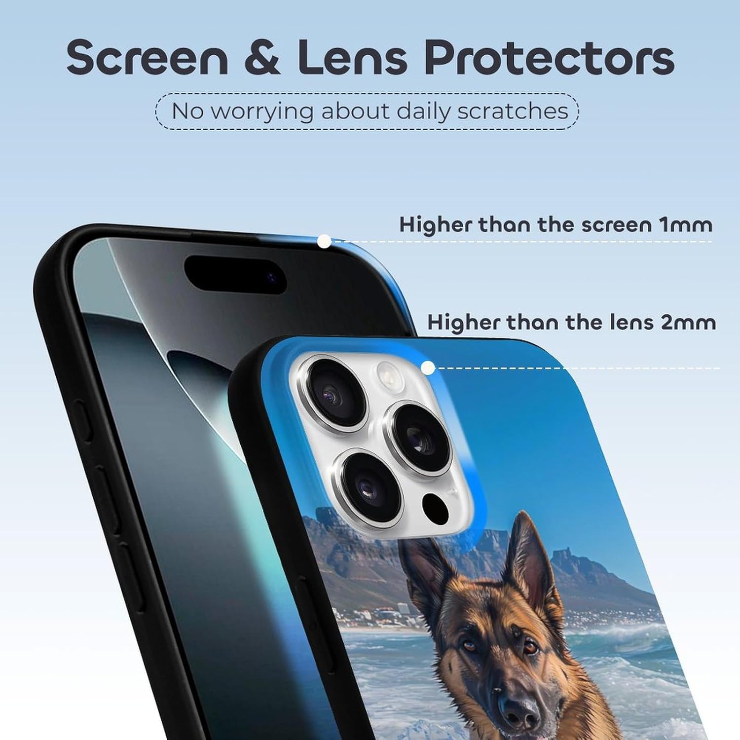 German Shepherd Compatible for iPhone 16 Pro Max Case Soft Protective Phone Case Phone Cover Women Men · v2