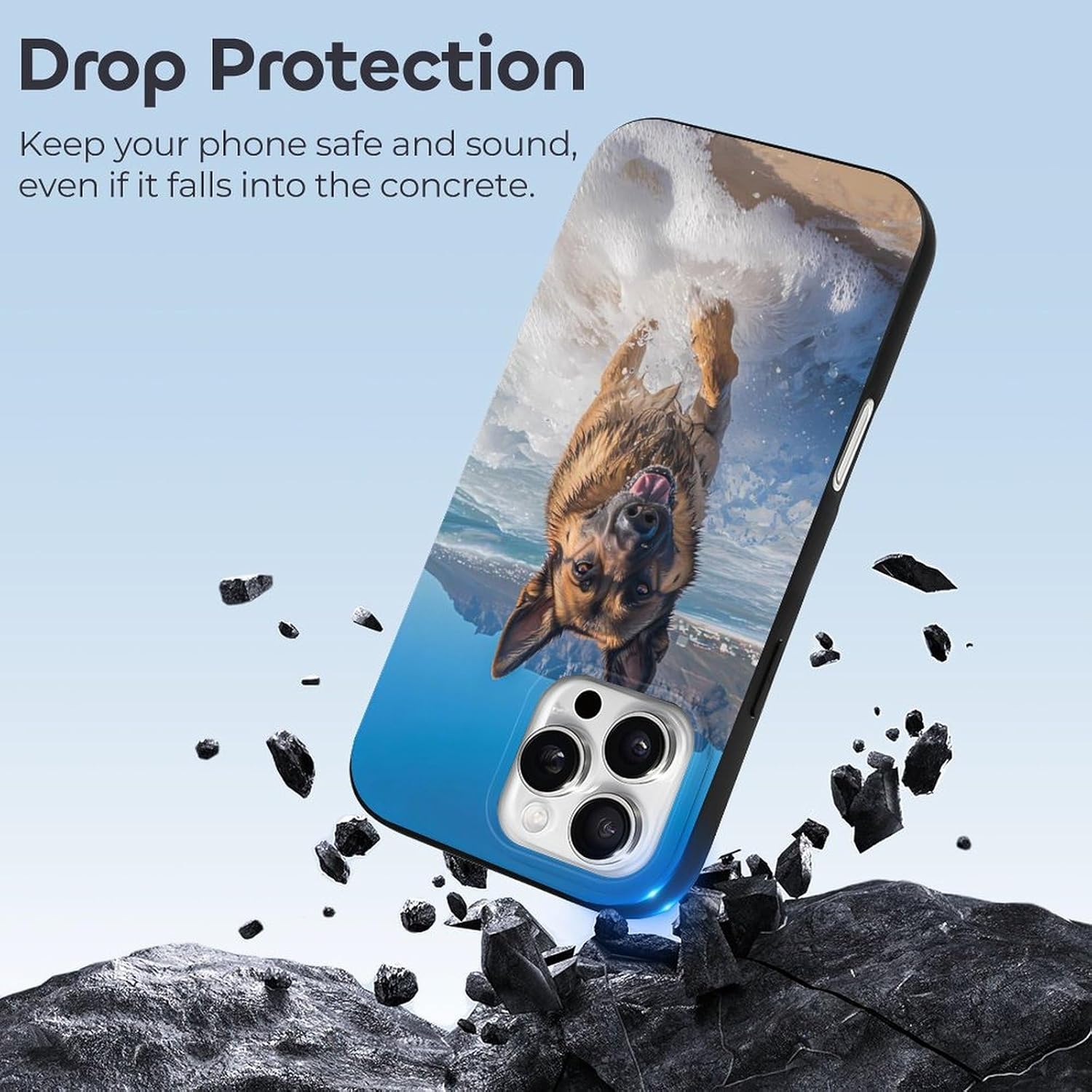 German Shepherd Compatible for iPhone 16 Pro Max Case Soft Protective Phone Case Phone Cover Women Men · v2