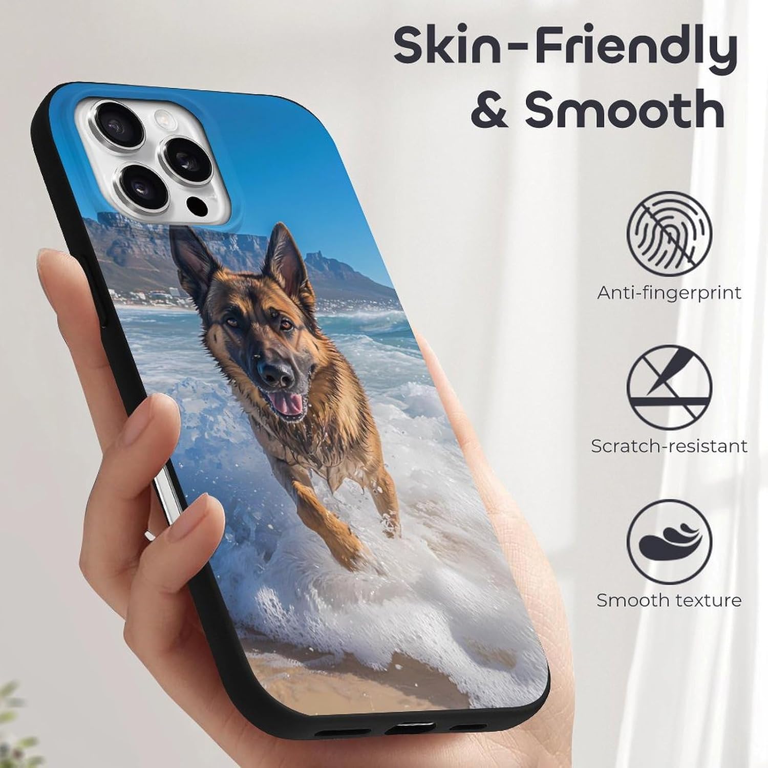 German Shepherd Compatible for iPhone 16 Pro Max Case Soft Protective Phone Case Phone Cover Women Men · v2