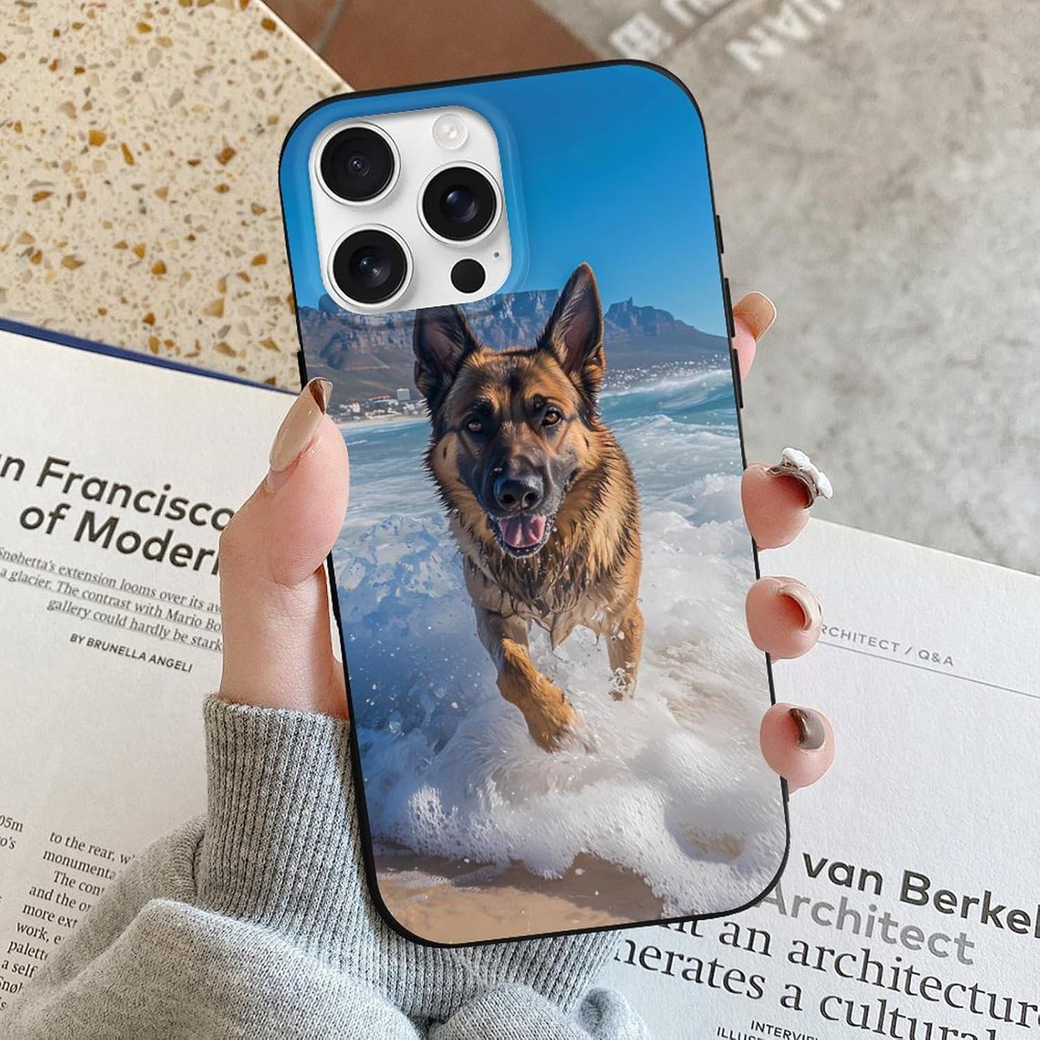 German Shepherd Compatible for iPhone 16 Pro Max Case Soft Protective Phone Case Phone Cover Women Men · v2