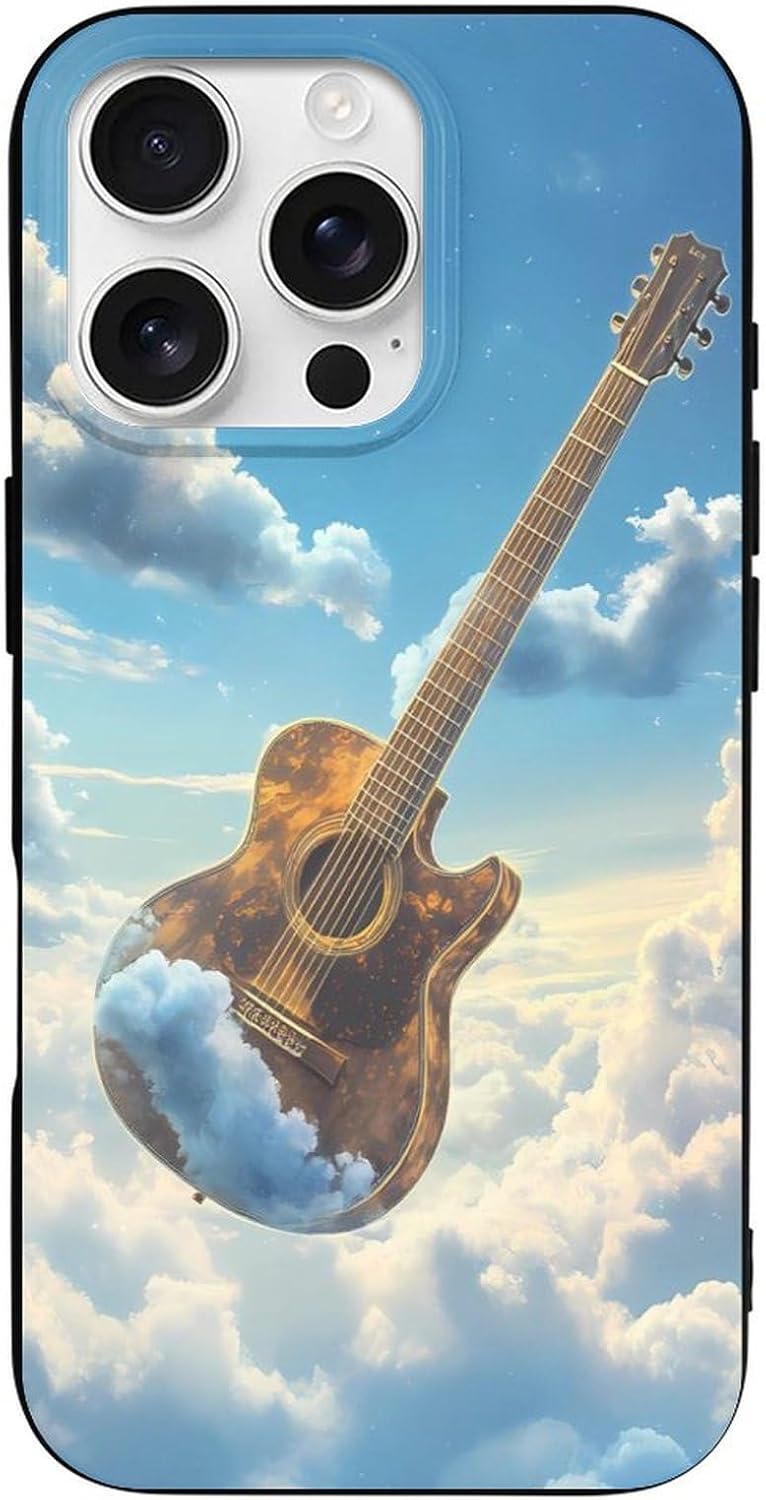 Guitar in The Sky Compatible for iPhone 16 Pro Case Soft Protective Phone Case Phone Cover Women Men · v2