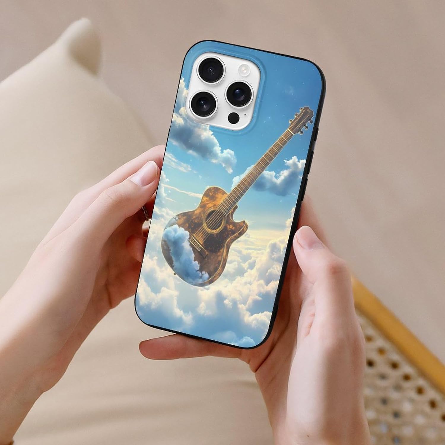 Guitar in The Sky Compatible for iPhone 16 Pro Case Soft Protective Phone Case Phone Cover Women Men · v2