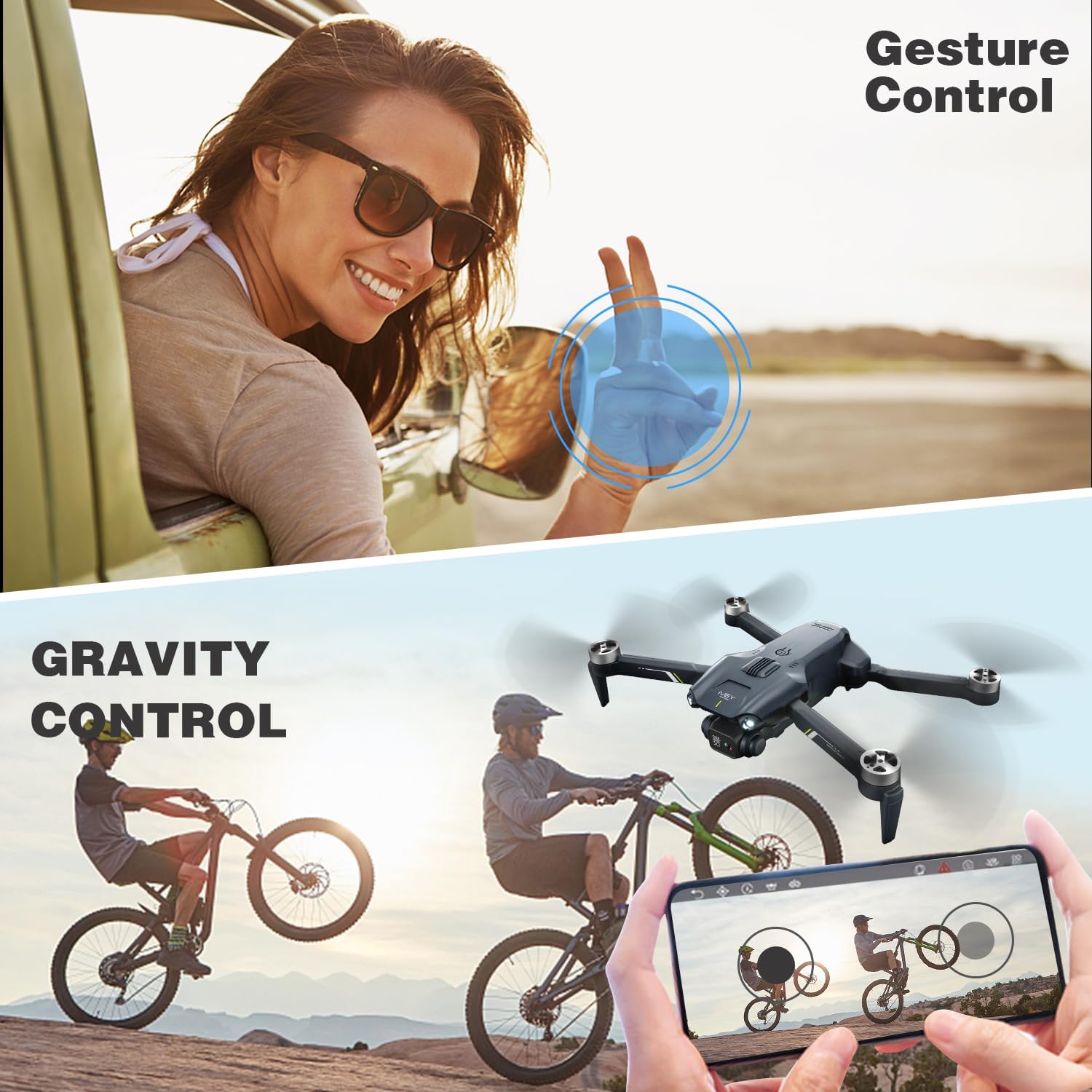 Drone with Camera 1080P,Brushless Motor drone for Adults Foldable RC Quadcopter for Beginners Kids,2 Batteries, Altitude Hold, Optical Flow, 3D Flips,Toy Gifts for Boys Girls · v4