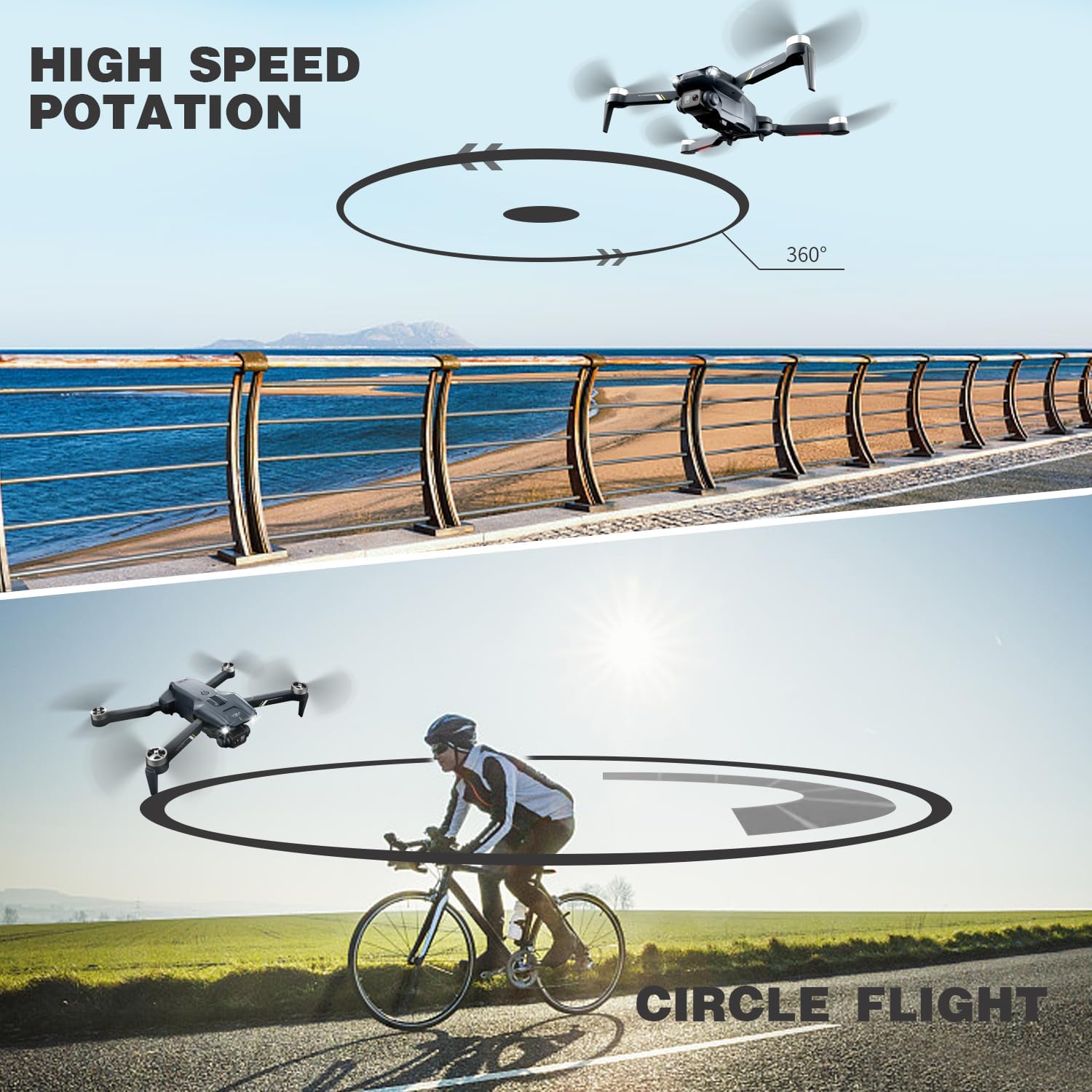 Drone with Camera 1080P,Brushless Motor drone for Adults Foldable RC Quadcopter for Beginners Kids,2 Batteries, Altitude Hold, Optical Flow, 3D Flips,Toy Gifts for Boys Girls · v4