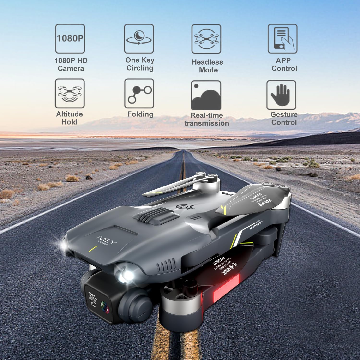 Drone with Camera 1080P,Brushless Motor drone for Adults Foldable RC Quadcopter for Beginners Kids,2 Batteries, Altitude Hold, Optical Flow, 3D Flips,Toy Gifts for Boys Girls · v4