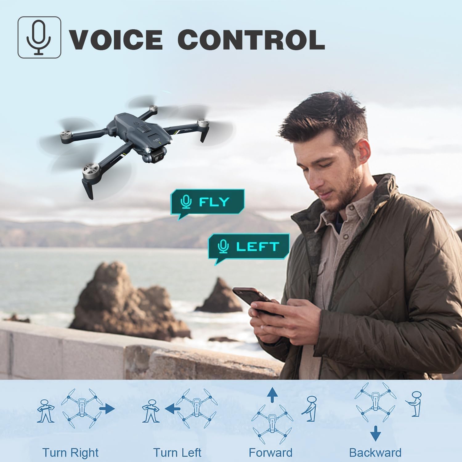 Drone with Camera 1080P,Brushless Motor drone for Adults Foldable RC Quadcopter for Beginners Kids,2 Batteries, Altitude Hold, Optical Flow, 3D Flips,Toy Gifts for Boys Girls · v4