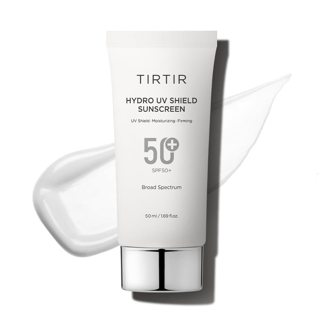 TIRTIR Hydro UV Shield Sunscreen | SPF 50  UVA/UVB Protection, Lightweight, No White Cast, Non-greasy, Korean Sunscreen, 1.69 Fl Oz (Pack of 1)