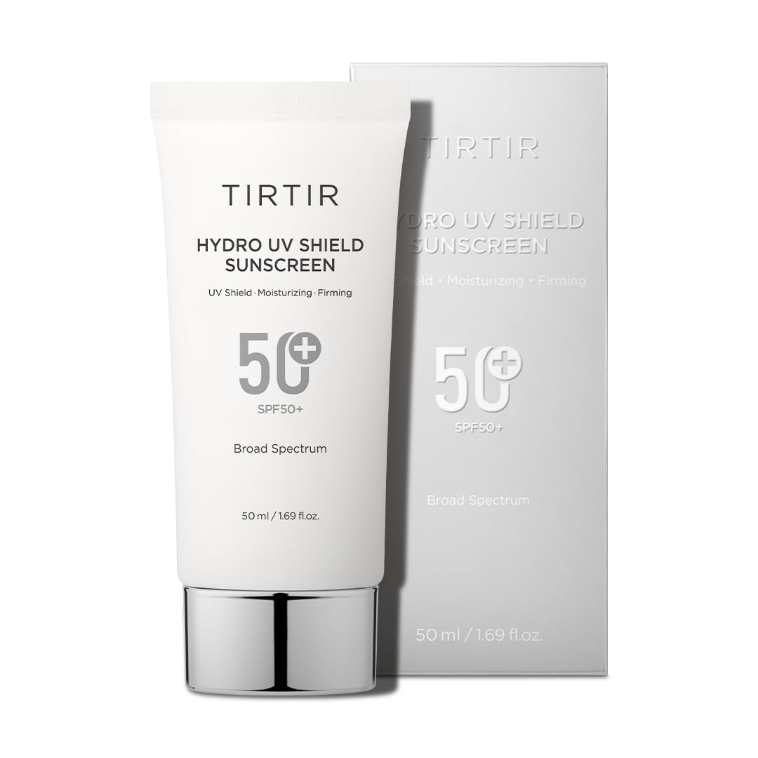 TIRTIR Hydro UV Shield Sunscreen | SPF 50  UVA/UVB Protection, Lightweight, No White Cast, Non-greasy, Korean Sunscreen, 1.69 Fl Oz (Pack of 1)