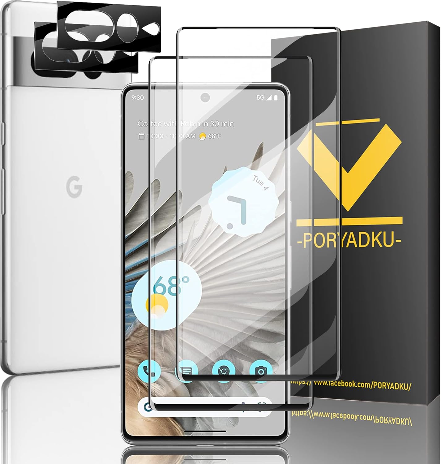 [2 2 Pack] Designed For Pixel 7 Pro Screen Protector, (2 Pack Tempered Glass   2 Pack Camera Lens Protector), 9H Hardness, Unlock In No Time, 3D Curved For Google Pixel 7 Pro Screen Protector