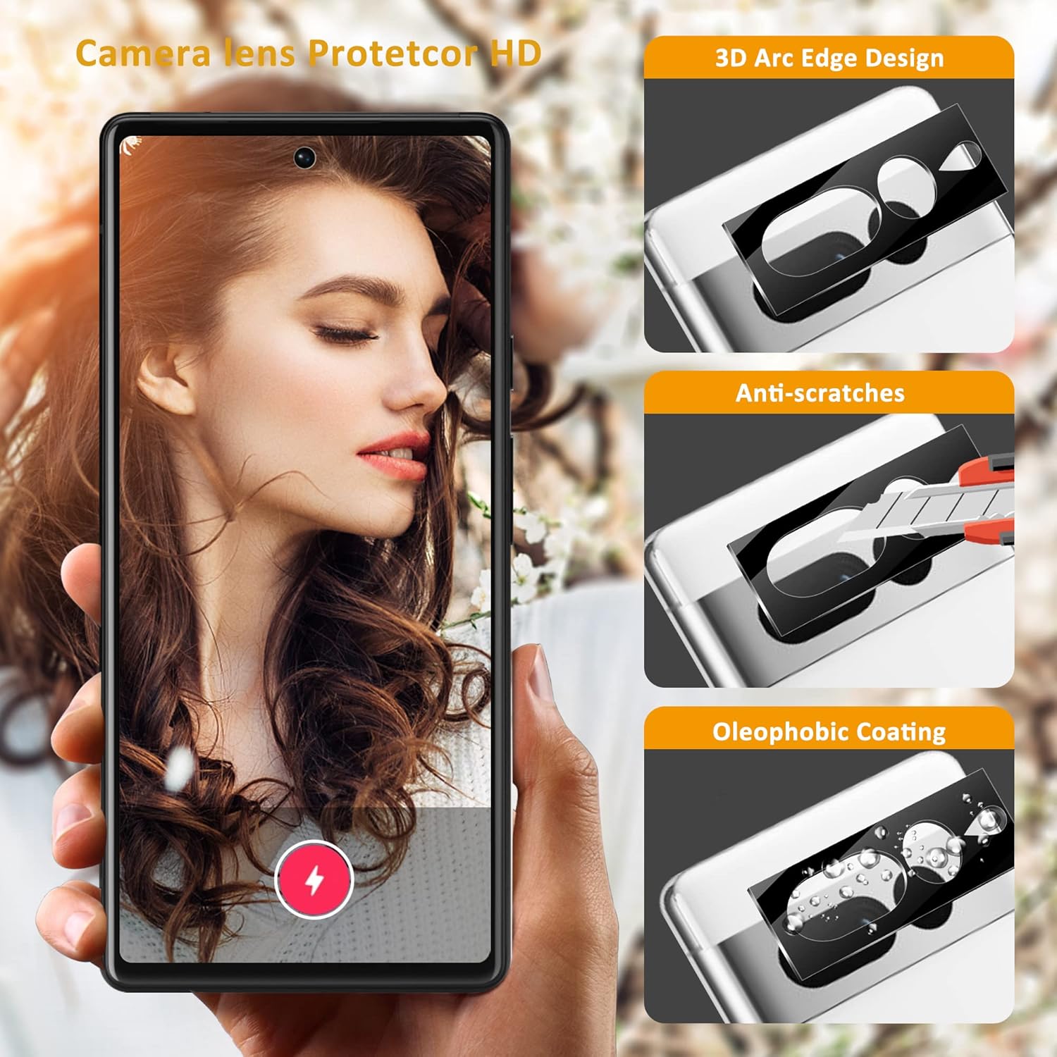 [2 2 Pack] Designed For Pixel 7 Pro Screen Protector, (2 Pack Tempered Glass   2 Pack Camera Lens Protector), 9H Hardness, Unlock In No Time, 3D Curved For Google Pixel 7 Pro Screen Protector