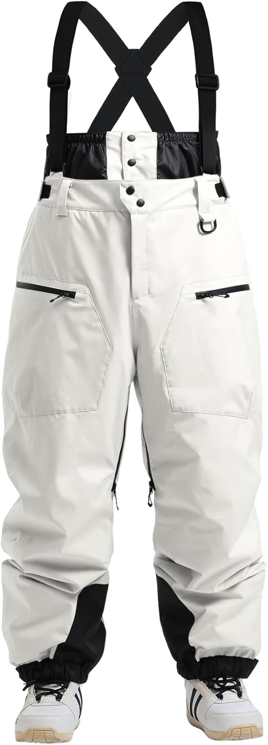 GSOU SNOW Men Snow Bibs Women Baggy Ski Pants Snowboard Overall Insulated Waterproof Windproof Warm Winter · v3