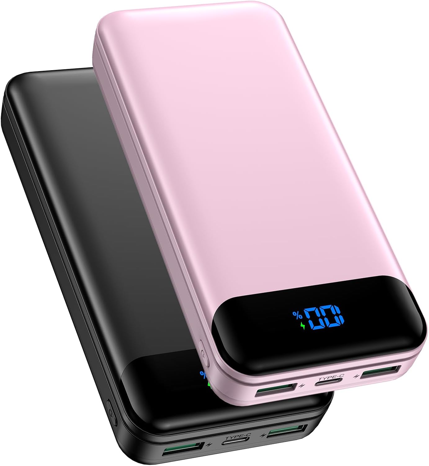 Chargeur portable Powerbank 400 000 mAh Powerbank DP 30 W et QC 4.0. Batterie externe à charge rapide avec LED USB-C, 3 sorties et 2 entrées, recharge portable pour iPhone 15, 14, 13 pro, Samsung