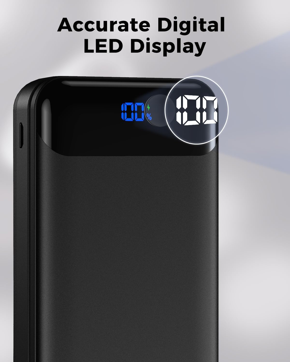 Portable Charger Power Bank 40000mAh Powerbank PD 30W and QC 4.0 Fast Charging External Battery Pack with USB-C LED 3 Outputs  2 Inputs Portable Charging for iPhone 15 14 13 pro, Samsung · v3