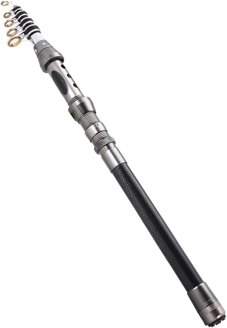Premium Telescopic Fishing Rod and Reel Combo Set Carbon Fiber Spinning Pole with Lures, Hooks, and Carry Bag Perfect for Saltwater Freshwater Fishing, Travel Friendly Kit for Anglers · v4