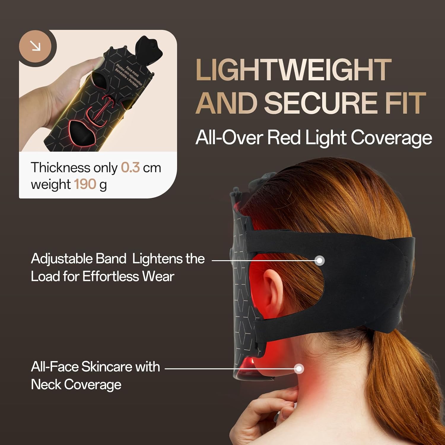 Red Light Mask for Face - 7 Colors Red Light Face Mask, Face Mask Skincare at Home, Wireless Device, Skin Treatment Mask Suitable for Women · v6