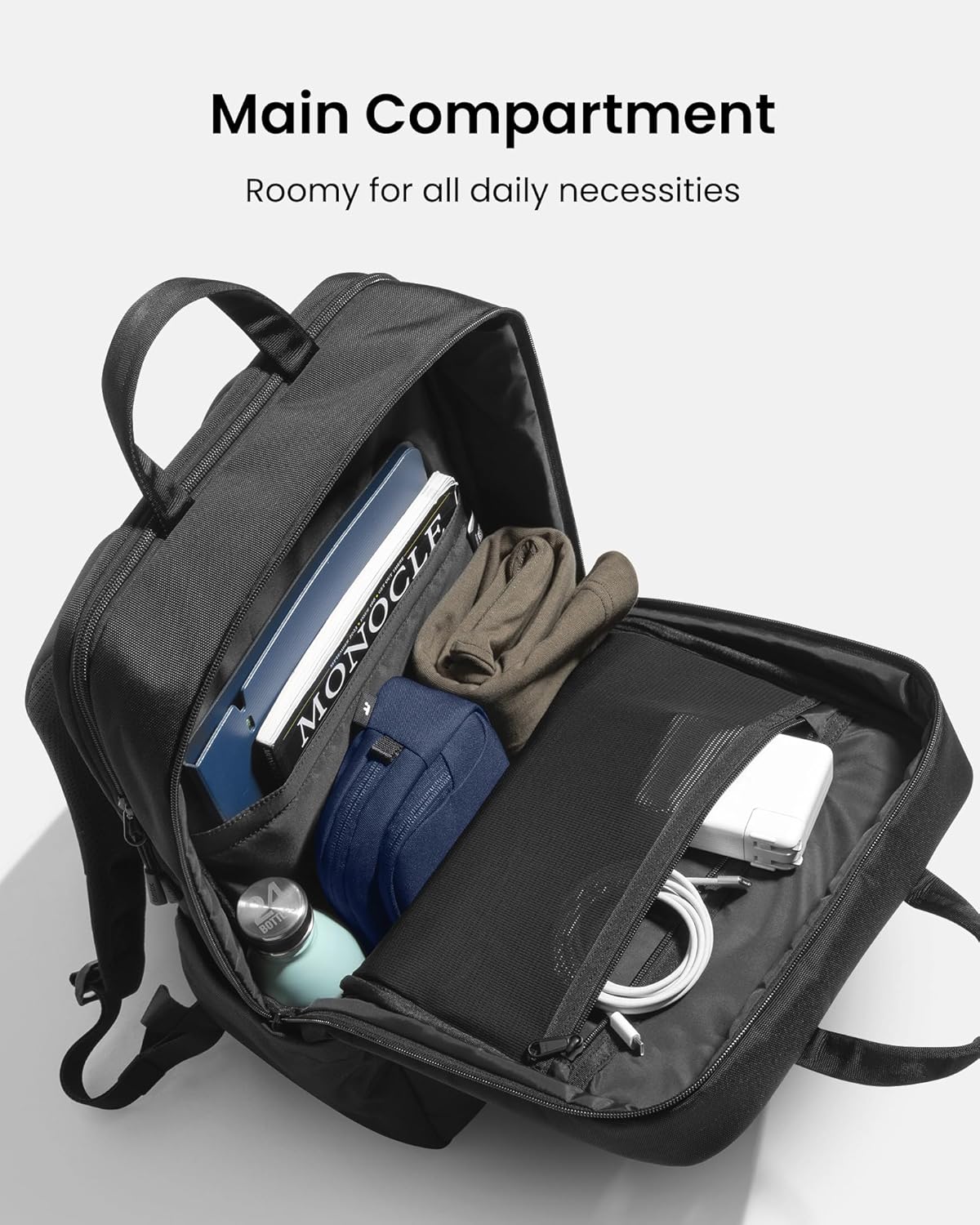 Tomtoc Laptop-Rucksack, 15,6-16-Zoll-Laptoptasche für Herren und Damen, 24-Liter-Computerrucksack für den täglichen Gebrauch für das 16-Zoll-MacBook Pro M4, Tagesrucksack für Arbeit, Pendeln, Business, College, Wochenendtrip