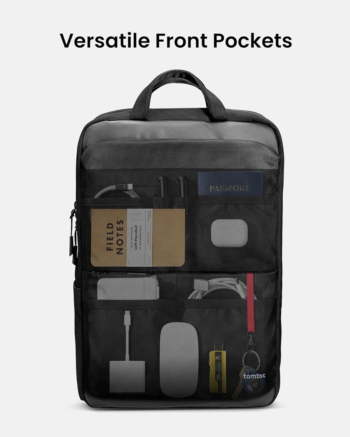 Tomtoc Laptop-Rucksack, 15,6-16-Zoll-Laptoptasche für Herren und Damen, 24-Liter-Computerrucksack für den täglichen Gebrauch für das 16-Zoll-MacBook Pro M4, Tagesrucksack für Arbeit, Pendeln, Business, College, Wochenendtrip