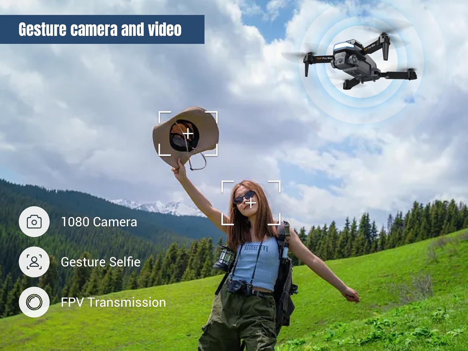 Brushless Motor Drone with Camera for Beginners, WiFi FPV Quadcopter with 4K HD Camera, Auto Hover, 3D Flips, Headless Mode, Trajectory Flight, Obstacle avoidance,2 Batteries · v4