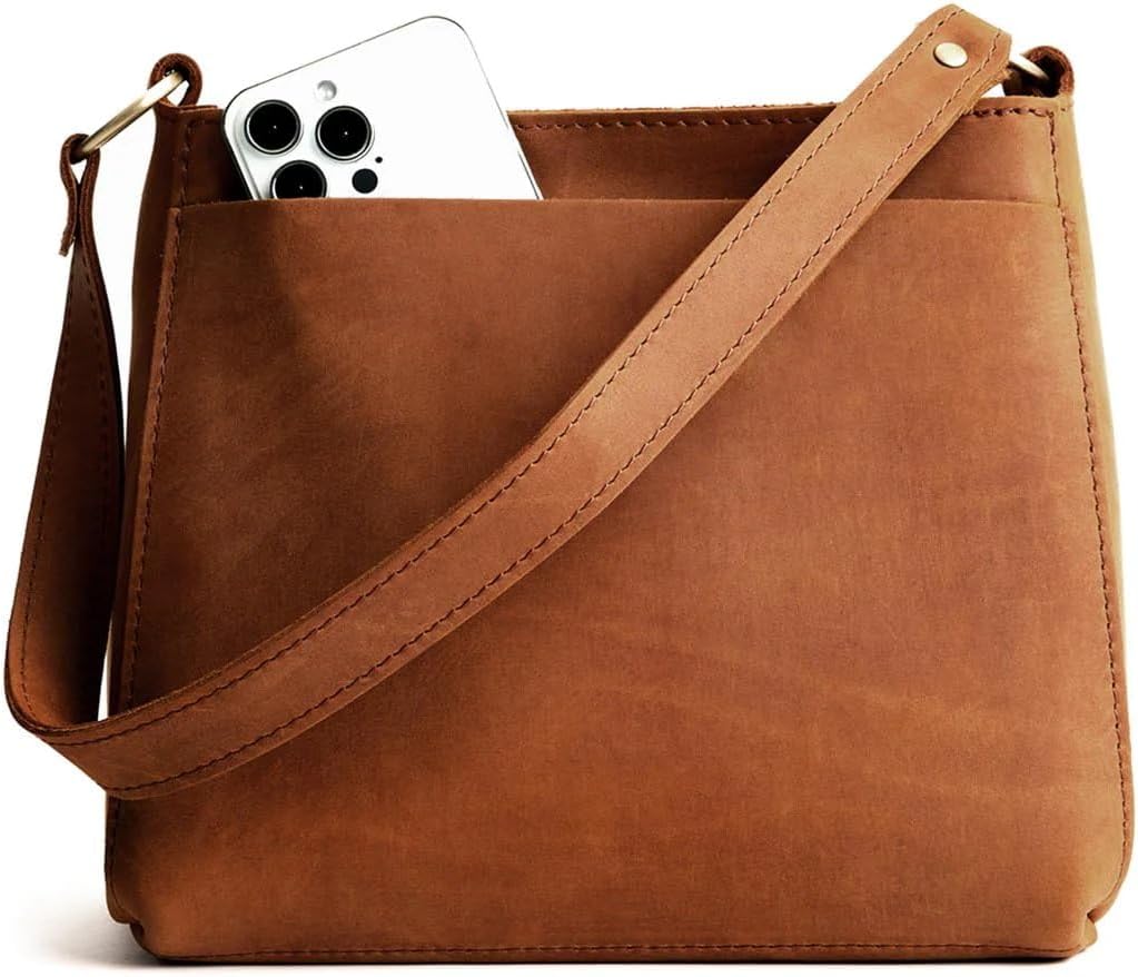 Portland Leather Goods Triangle Shoulder Bag for Women – Handmade from the Finest Full-Grain Hides · v2