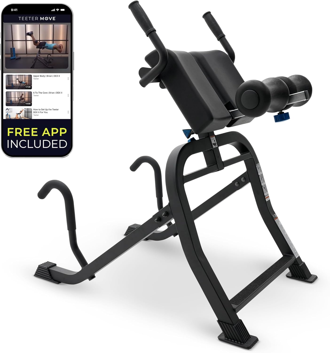 Teeter DEX II Inversion  Core Training; Decompression Roman Chair Hyperextension Bench for Ab, Back, amp; Core Strength; Commercial-Grade 350lb-Rated Home Exercise Equipment · v4
