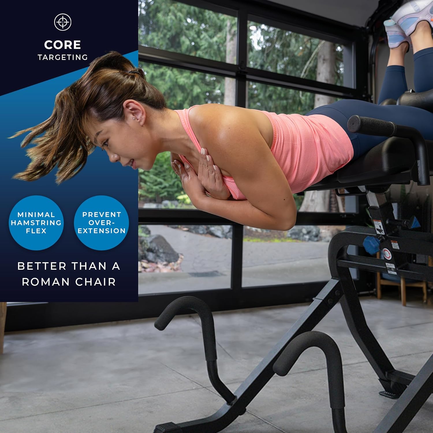 Teeter DEX II Inversion  Core Training; Decompression Roman Chair Hyperextension Bench for Ab, Back, amp; Core Strength; Commercial-Grade 350lb-Rated Home Exercise Equipment · v4