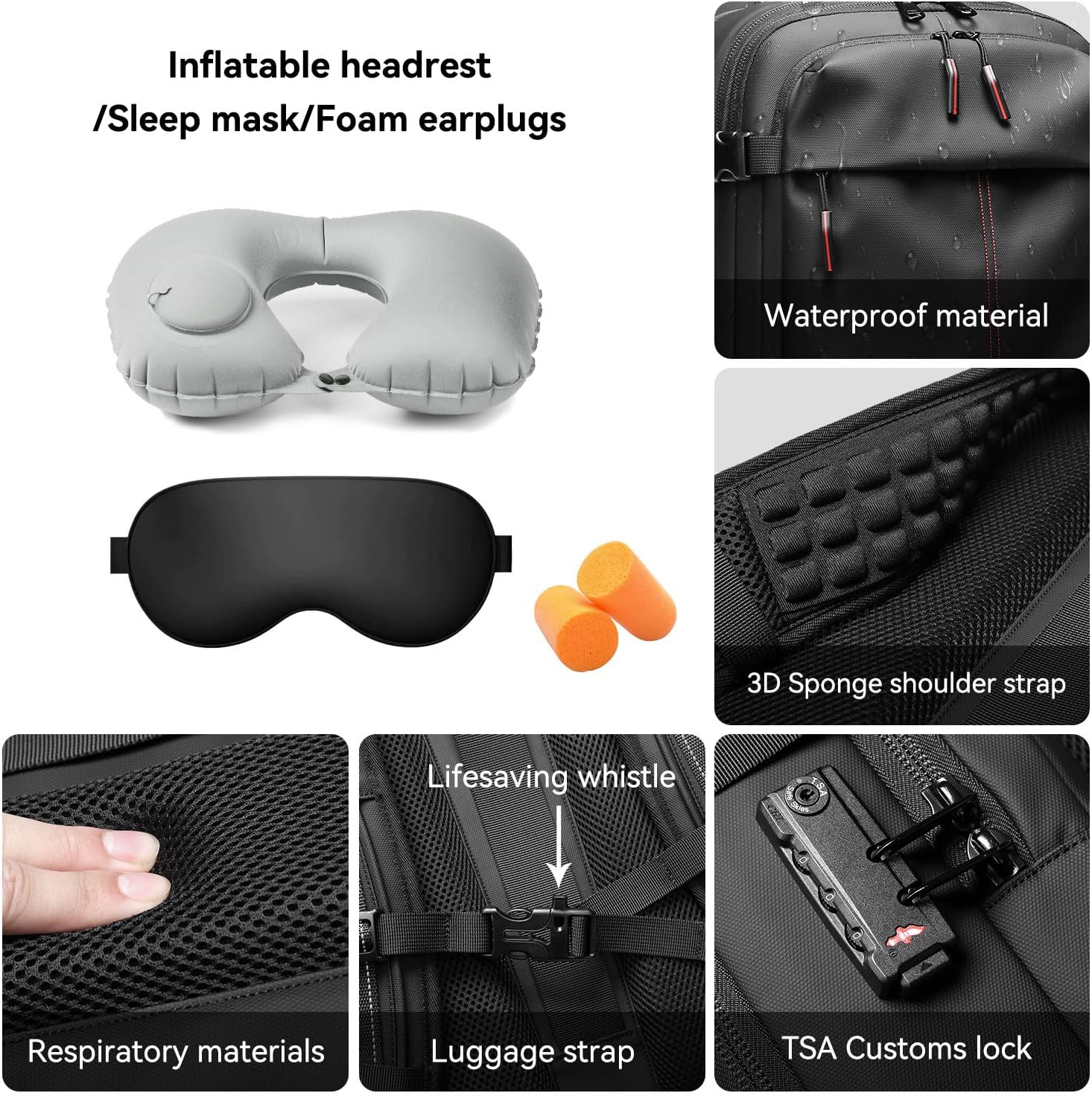 Fiordpack, Vacuum Backpack Travel with Pump, Inflatable Pillow, Sleep MaskEarplugs, Expandable Vacuum Seal Compression Travel Backpack for 17 Laptop, Airline Approved · v3