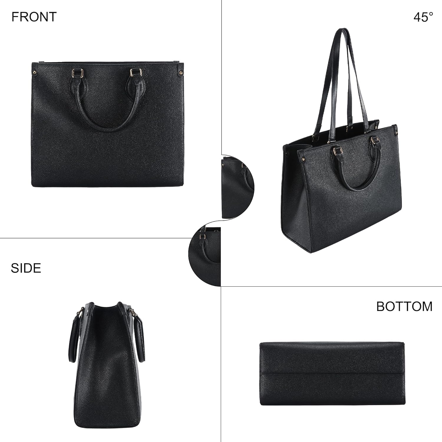 Tote Bag Medium Women Handbags for Work Laptop Business Bags DUAL HANDLES Hand Shoulder Carry Supple Womens Purse