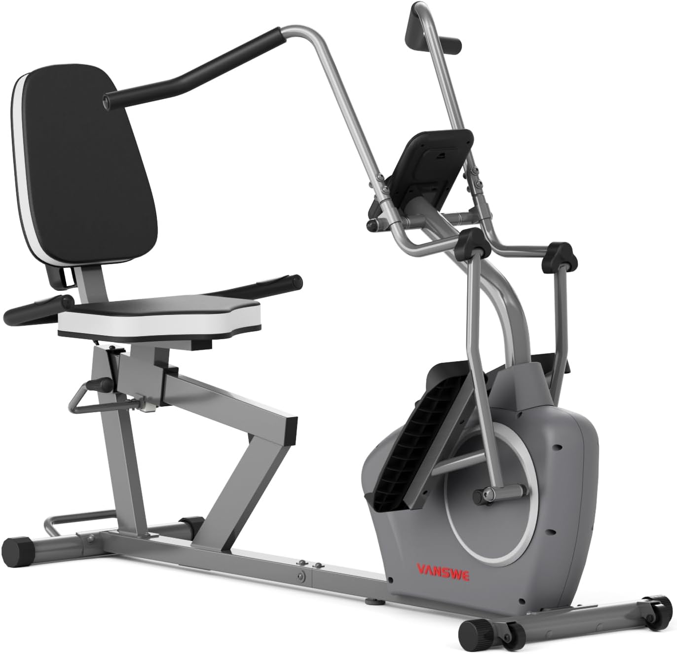 VANSWE Recumbent Exercise Bike with Arm Exerciser for Seniors Adults Home Training - Elliptical Recumbent Cross Trainer with Magnetic Resistance, Free App, Bluetooth Connectivity and Pulse Sensor · v4
