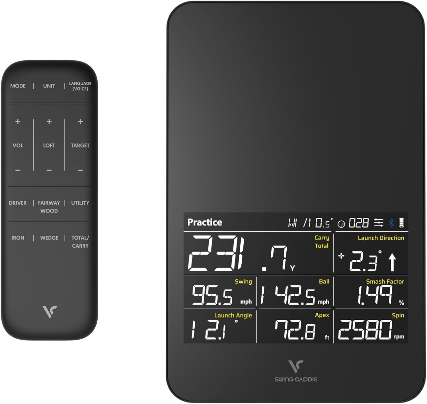 Voice Caddie SC4 PRO Golf Launch Monitor Simulatore 3D di driving range per uso interno ed esterno | Analizzatore di oscillazioni da golf portatile e tracker da golf con schermo integrato