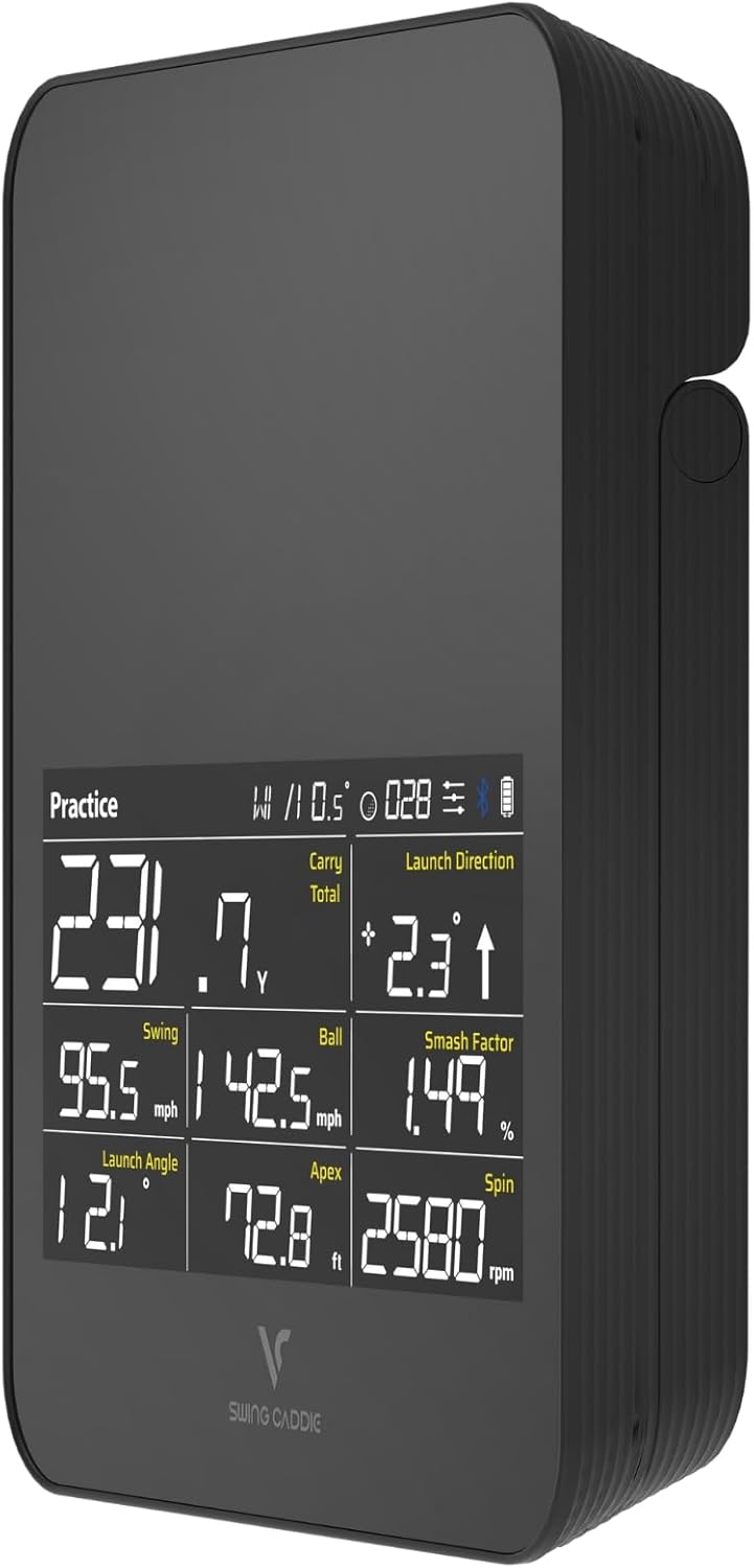 Voice Caddie SC4 PRO Golf Launch Monitor Simulatore 3D di driving range per uso interno ed esterno | Analizzatore di oscillazioni da golf portatile e tracker da golf con schermo integrato