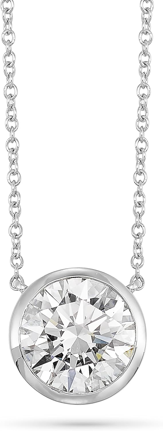 IGI Certified 1/4 to 3 Carat Lab Grown Diamond Round Solitaire Pendant Necklace for Women I 14k Gold Necklace (G-H, VS1-VS2, cttw) I 16 to 18 Inch adjustable Long Chain Necklace · v5
