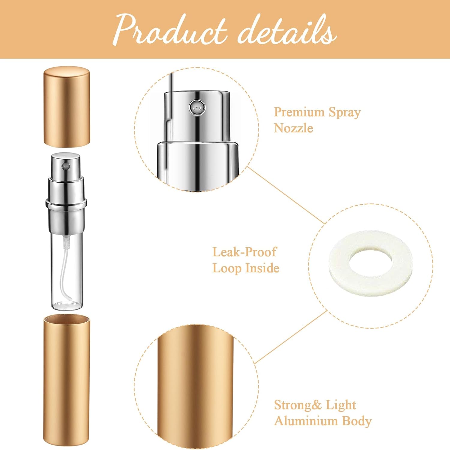 105 Pcs 10ml Refillable Perfume Atomizer Mini Refillable Travel Spray Perfume Bottle Portable Perfume Bottle Bulk with 105 Pcs Perfume Refill Pump Perfume Dispenser Pump Transfer Tool for Outgoing · v3