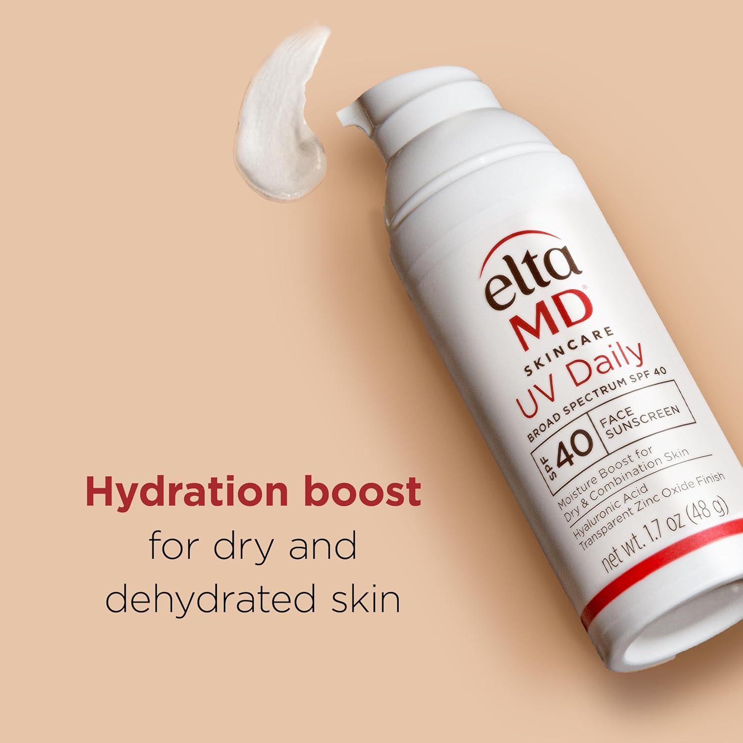 EltaMD UV Daily SPF 40 Face Sunscreen Moisturizer with Zinc Oxide, Daily Face Moisturizer with SPF, Sunscreen, 1.7 oz Pump (Pack of 2)