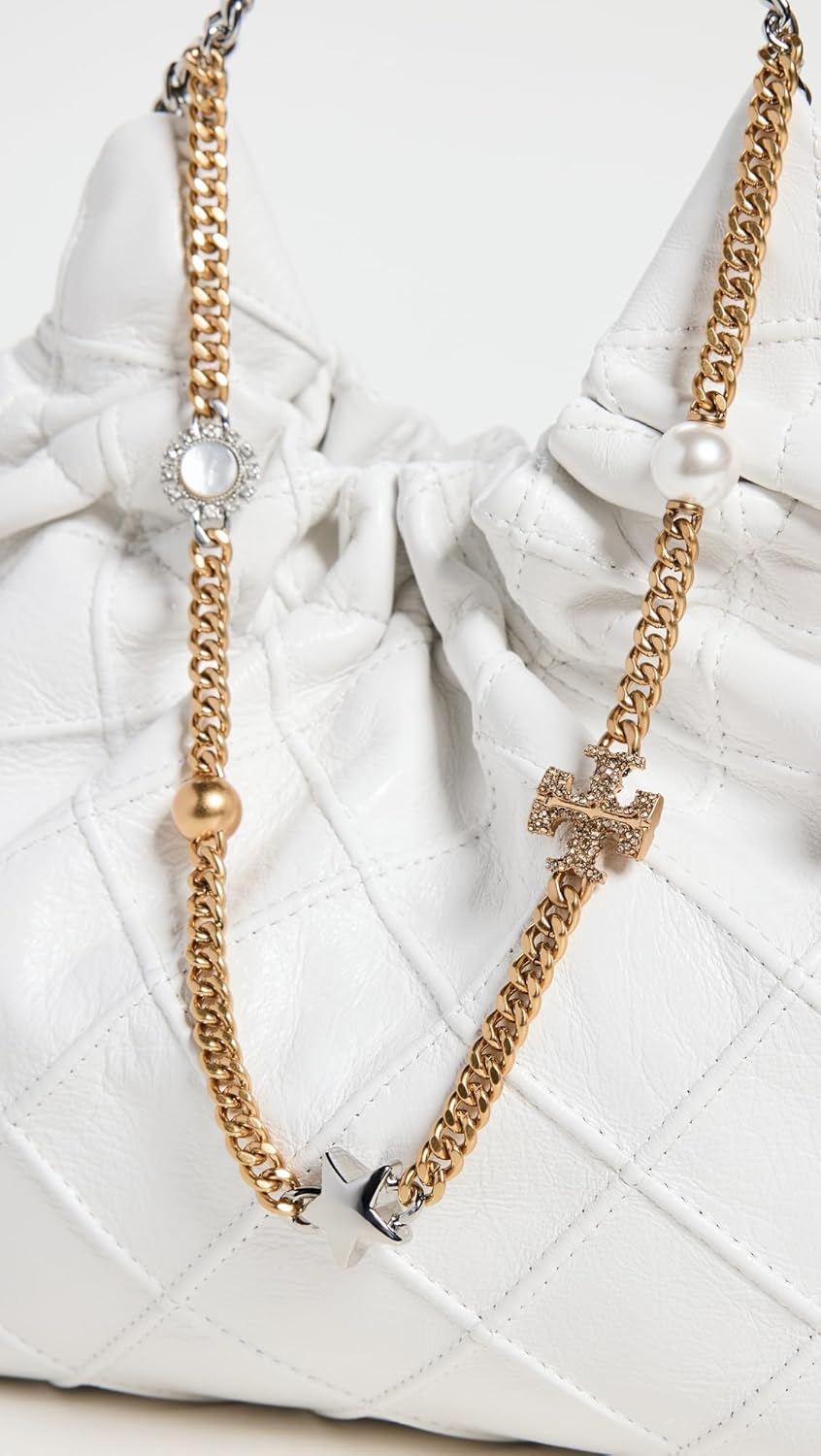 Tory Burch Womens Fleming Distressed Mini Hobo Bag · v4