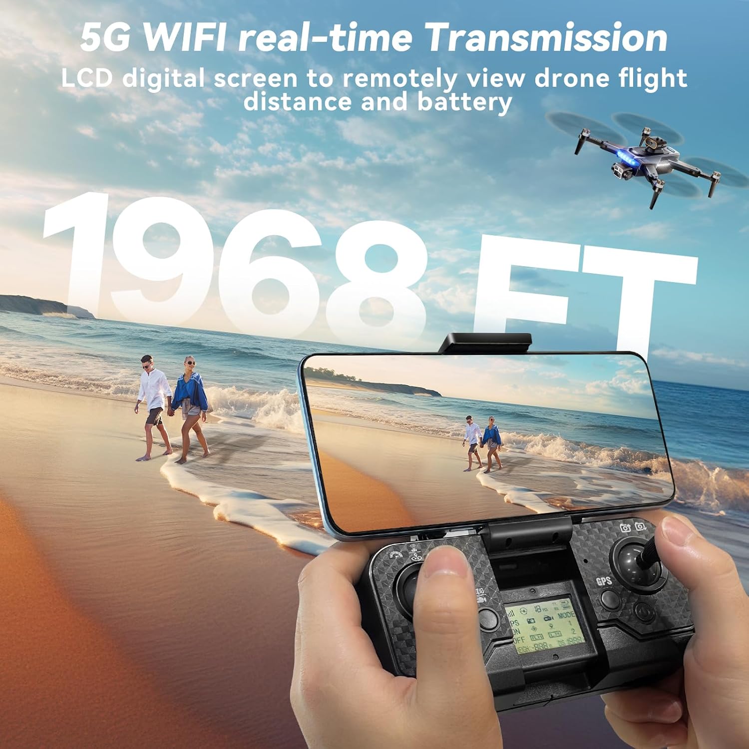 GPS Drones with 4K Camera for Adults Under 249g, P17 Drone with Brushless Motor 5G Transmission, 3 Batteries, Follow Me, Smart Return Home, Foldable FPV Drone for Long Distance · v4