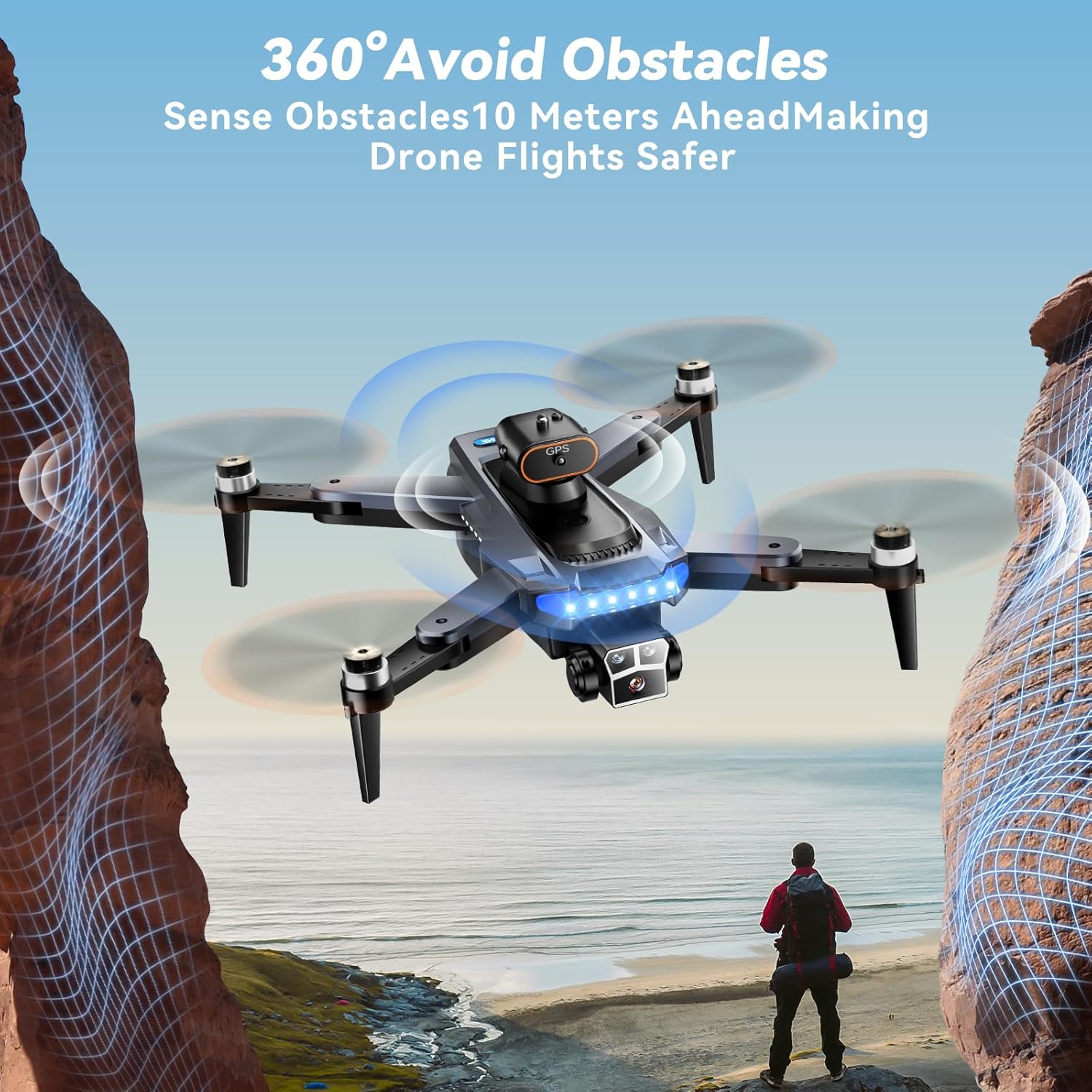 GPS Drones with 4K Camera for Adults Under 249g, P17 Drone with Brushless Motor 5G Transmission, 3 Batteries, Follow Me, Smart Return Home, Foldable FPV Drone for Long Distance · v4
