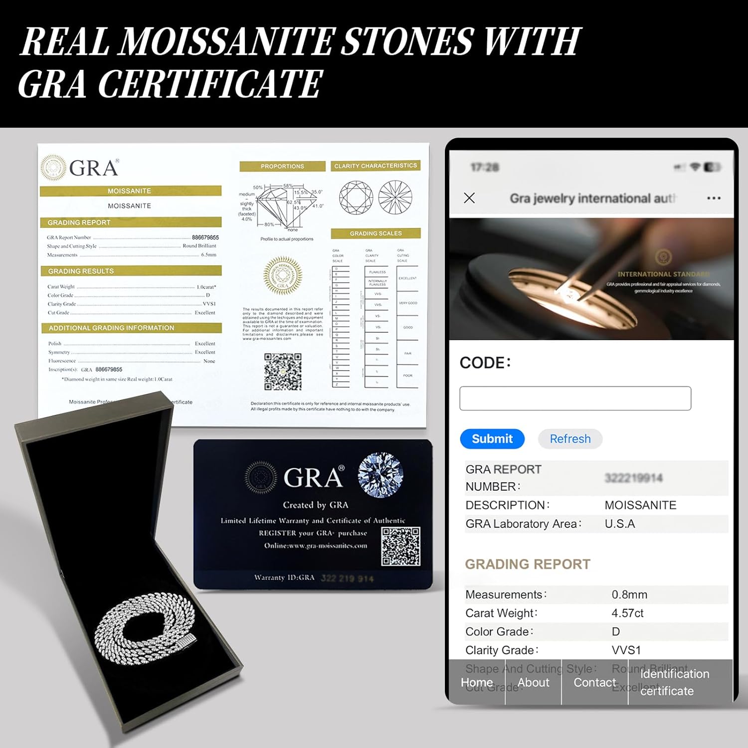 8 mm Moissanite Cubaanse schakelketting voor heren en dames, VVS 9.12-13.44 karaat Iced Out Lab diamanten halsketting voor heren, 18-karaats witvergulde moissanite-kettingen van sterling zilver, bling, luxe hiphop-chokerkettingen, Miami Charms, sieraden voor heren, 16/18/20/22/24 inch