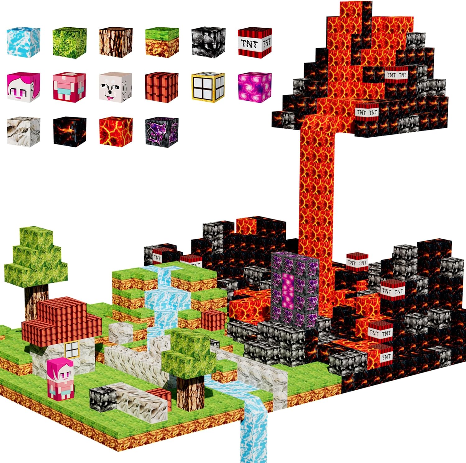 Magnetic Blocks Kids Building Toys - 1 Magnetic Cube Building Blocks Toddler Toy 126 PCS Set, STEM Sensory Toy for 3-5 5-7 Year Old Boys Girls Game Themed · v2