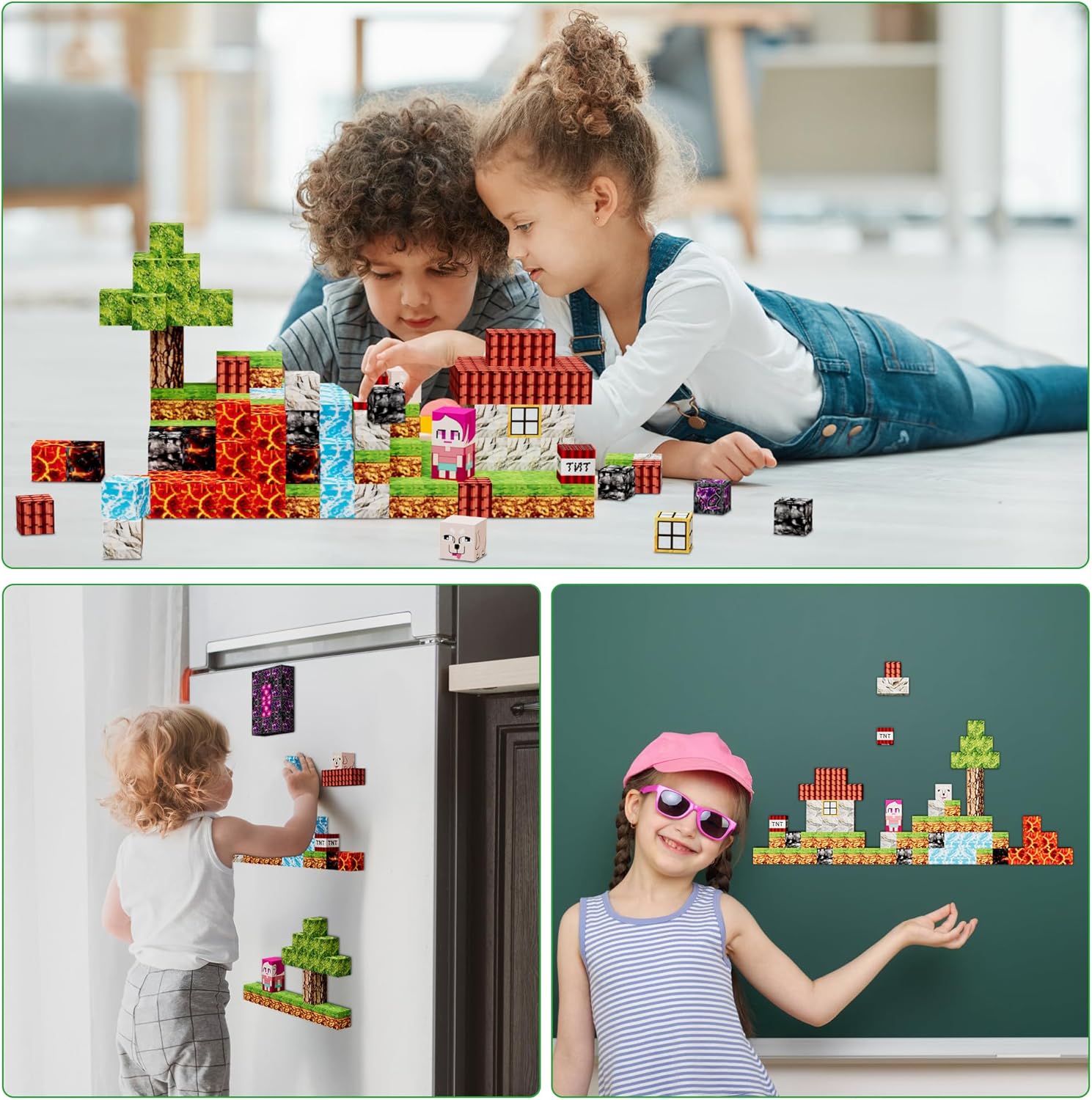Magnetic Blocks Kids Building Toys - 1 Magnetic Cube Building Blocks Toddler Toy 126 PCS Set, STEM Sensory Toy for 3-5 5-7 Year Old Boys Girls Game Themed · v2