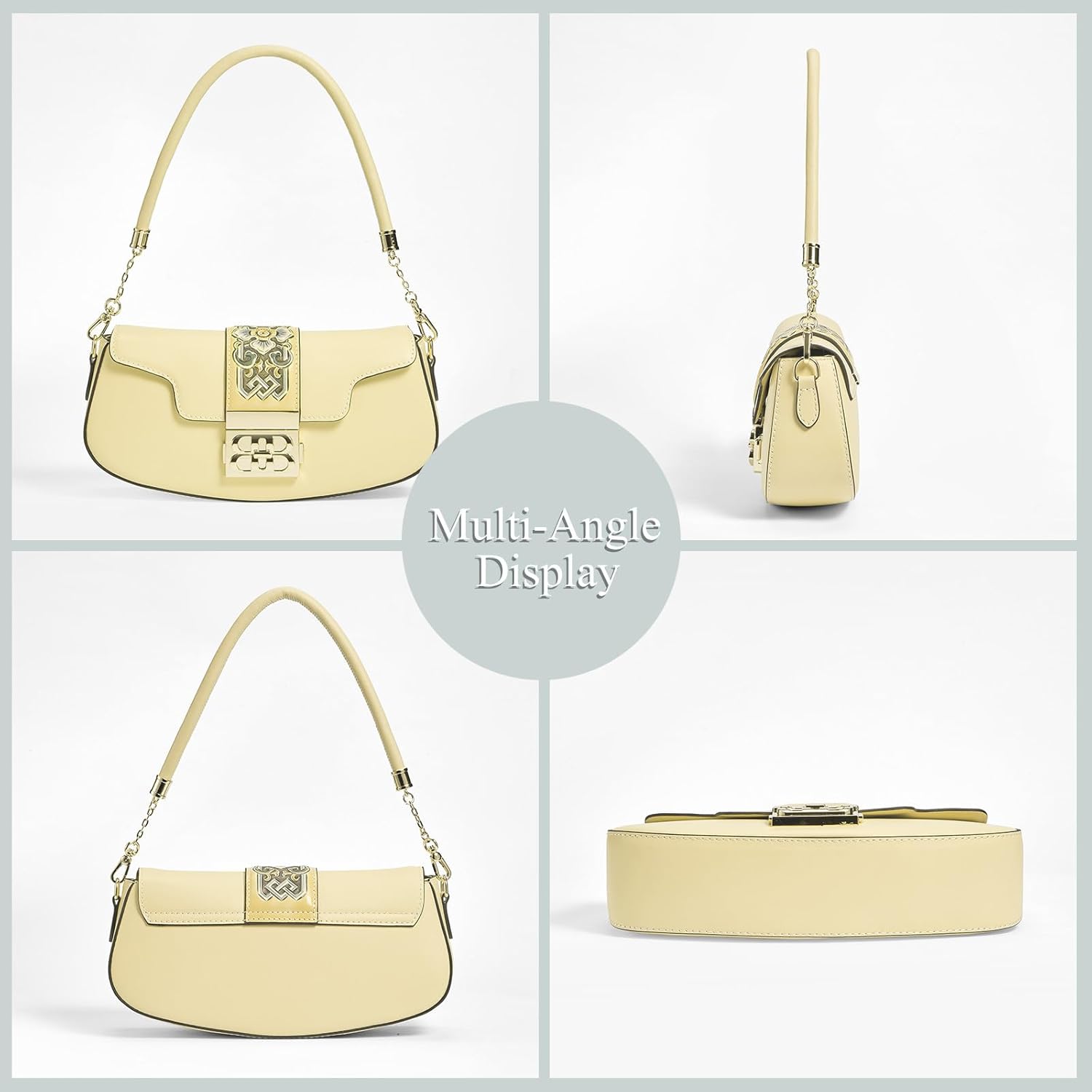 Genuine Leather Shoulder Bag for Women Hand Carved Painted Leather Clutch Saddle Bag Cute Hobo Tote Handbag Purse · v2
