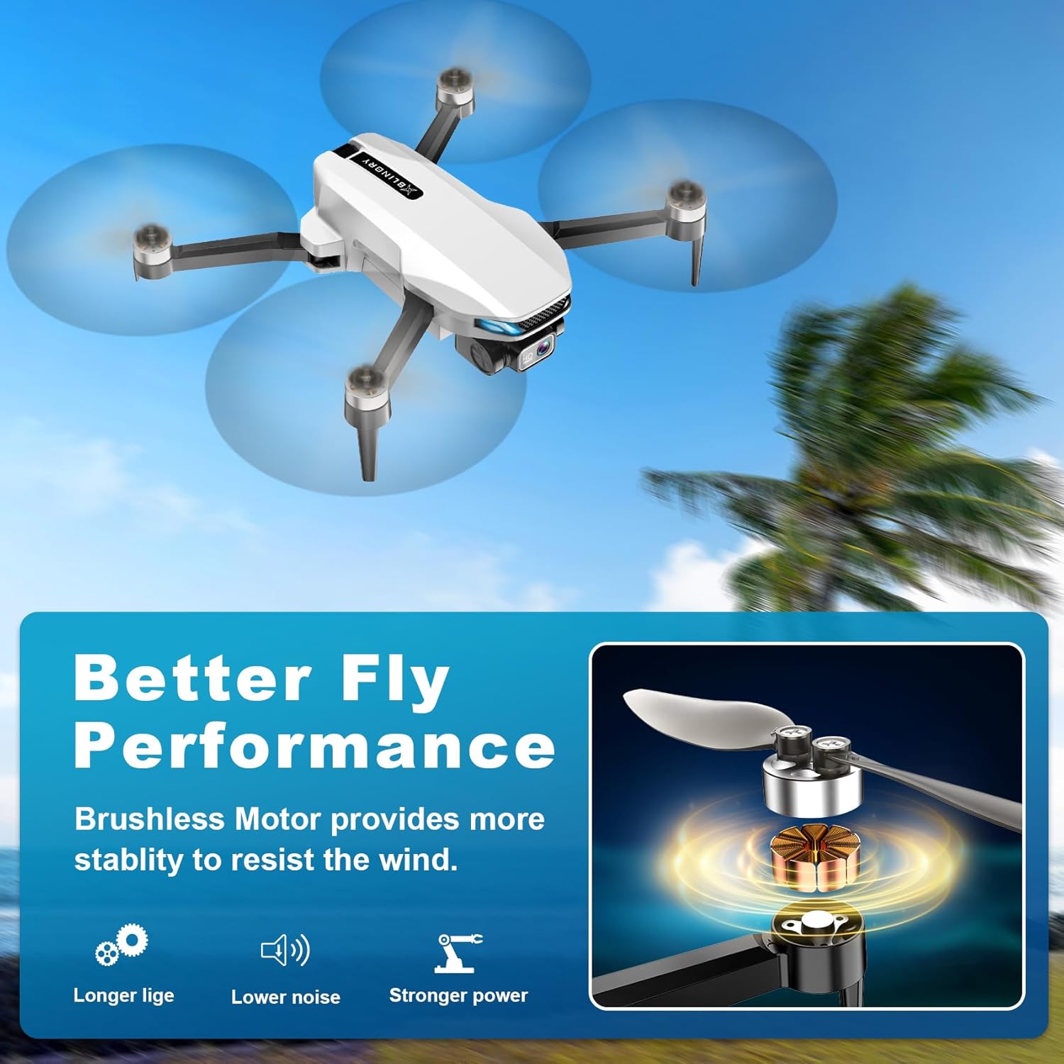 Drone with Camera for Adults, 2K HD GPS Drone with Auto Return, Follow Me, Circle Fly, Waypoint Fly, Optical Flow, Brushless Motor, Foldable 5G Transmission FPV Quadcopter · v4