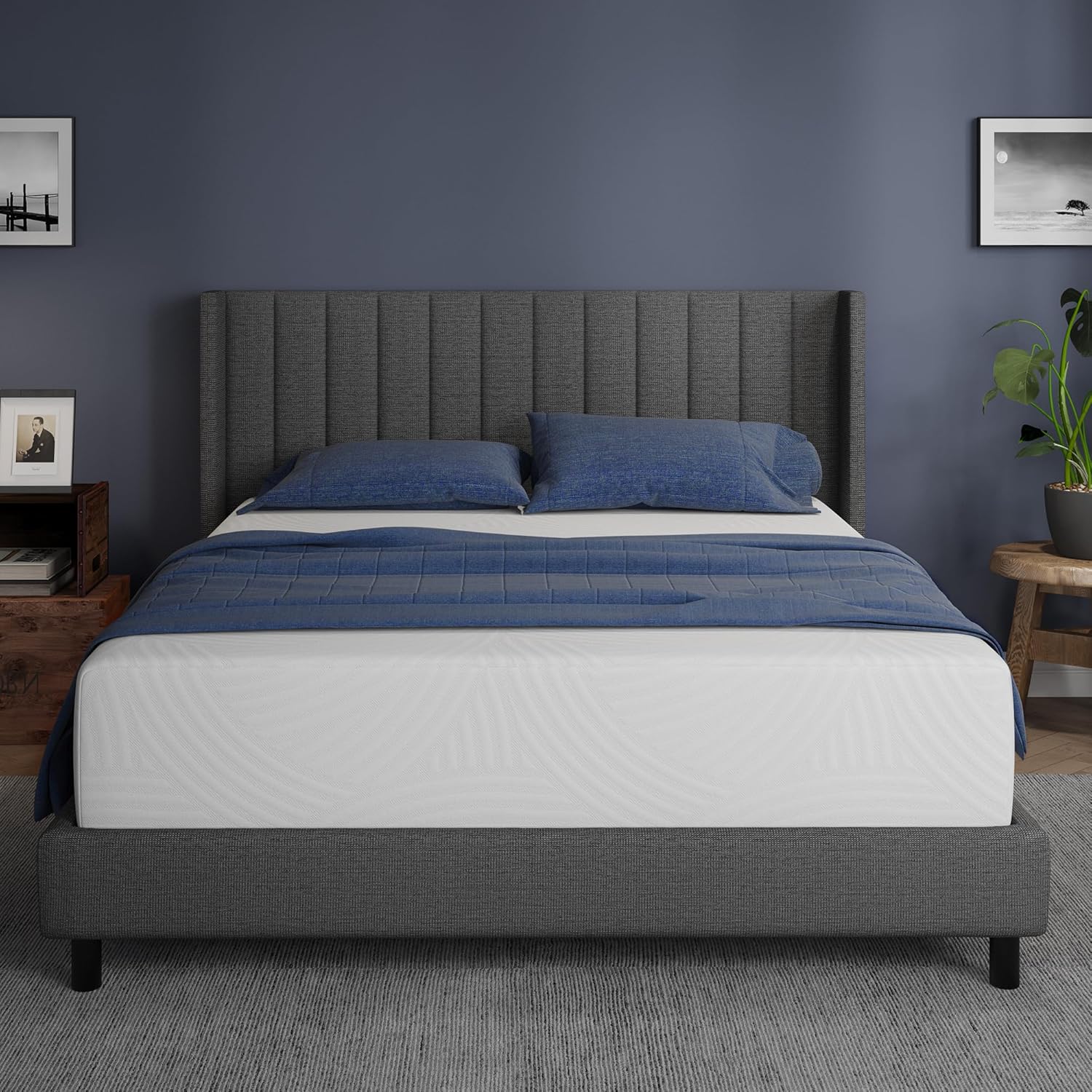 Colchón Avenco Queen, colchón queen size de espuma viscoelástica de 12 pulgadas en una caja para aliviar la presión y aislar el movimiento, colchones de cama de matrimonio de felpa certificados por CertiPUR-US