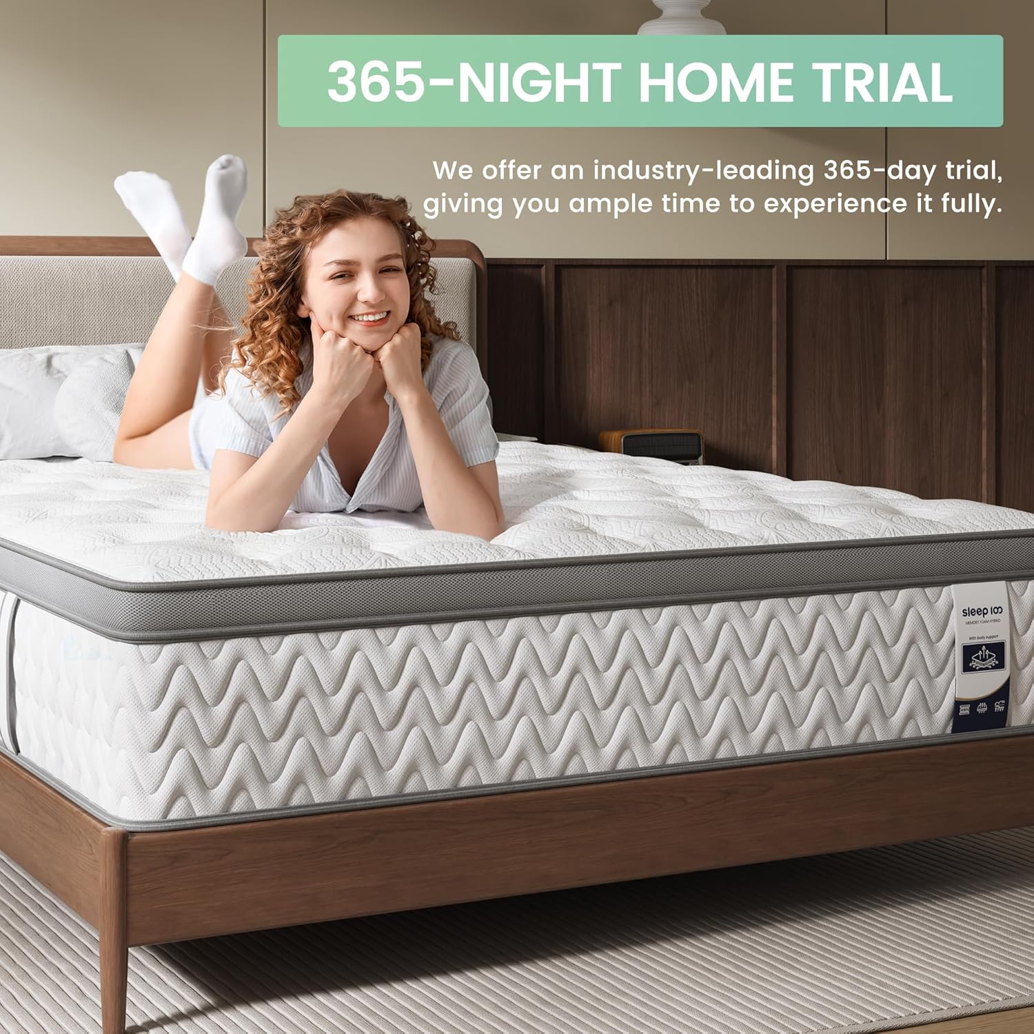 11 Inch Queen Mattress, Hybrid Queen Mattress with Gel Memory Foam - Smooth Cooling Tech Fabric - Fiberglass Free - No Odor - Medium · v2